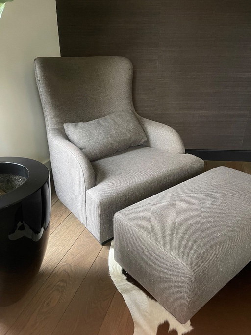 Meridiani Liu Kuoio armchair with Ottoman