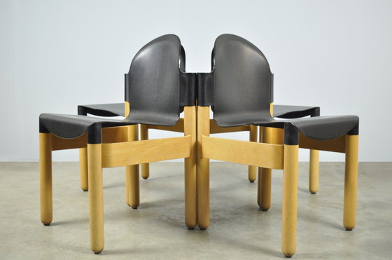 Image 1 of Thonet / Vintage Flex 2000 Beech Dining Chairs (4) / Gerd Lange / 1990S