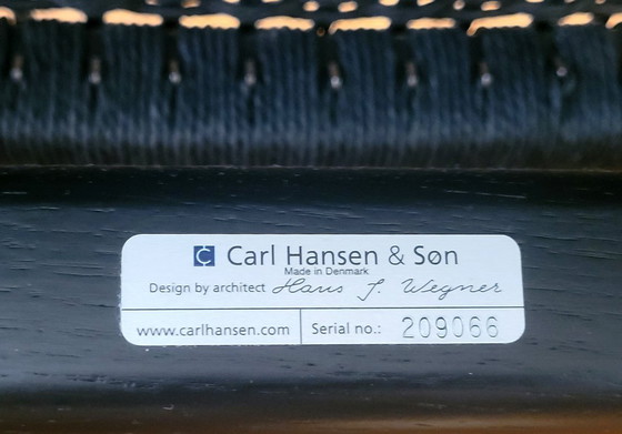 Hans J. Wegner CH25 Lounge Chair Voor Carl Hansen & Søn In Zwart Eiken. – Fauteuils, Wood, Vintage (photo 9 of 11)