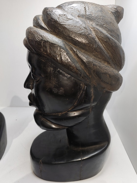 Busto Uomo e Donna Makonde Tanzania in Ebano – Sculture, Wood (photo 6 of 15)