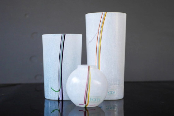 Image 1 of Glass vases by Vallien for Kosta Boda, set of 3