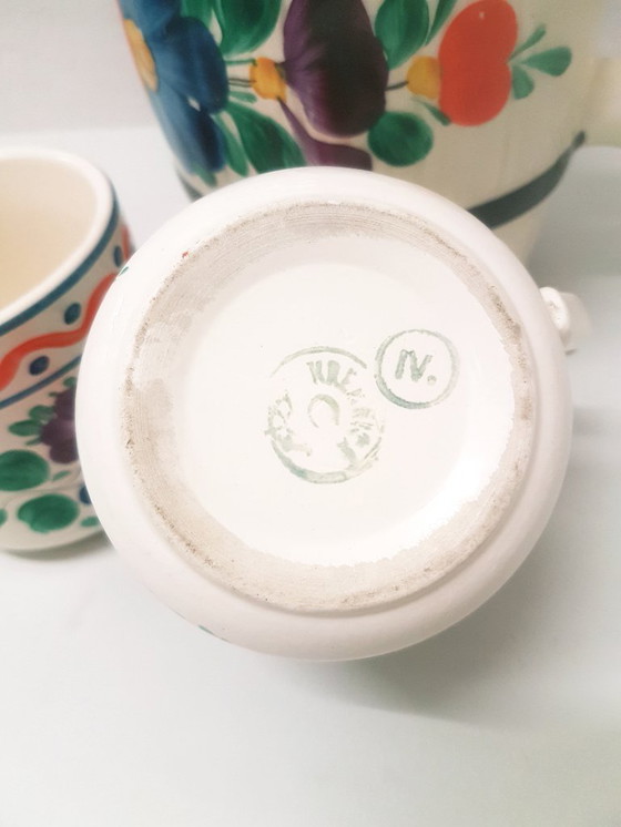 Image 1 of Barattolo Art Déco e 2 tazze/ceramica