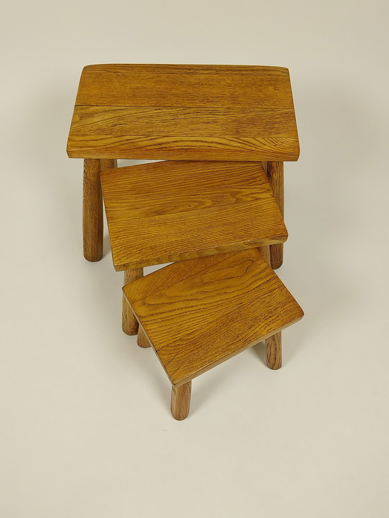 Image 1 of Set of 3 Brutalist Side Tables