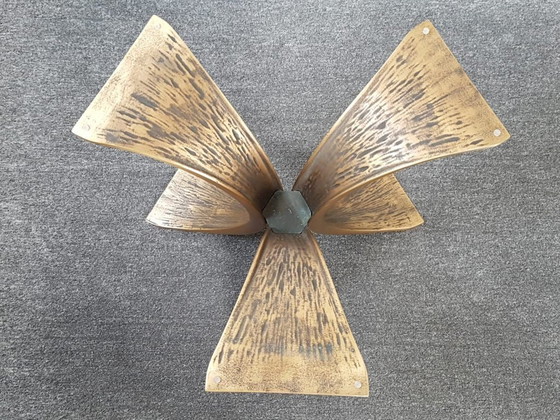 Image 1 of TABLE BASSE VINTAGE 1960 EN BRONZE & VERRE DLG LUCIANO FRIGERIO WILLY CEYSSENS