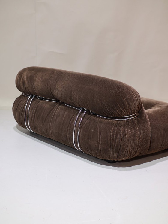 Image 1 of Soriana 2-seater sofa Cassina brown Italy 1970s