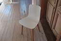 Vitra HAL Wood chairs - set of 4 - white/oak