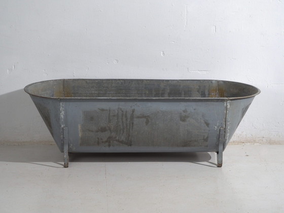 Baignoire industrielle ancienne en zinc - Europe Centrale (vers 1900) #4 – Objets déco, Iron, Rustic (photo 32 of 40)