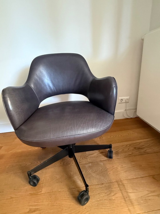 Image 1 of Baxter bureaustoel leer bruin
