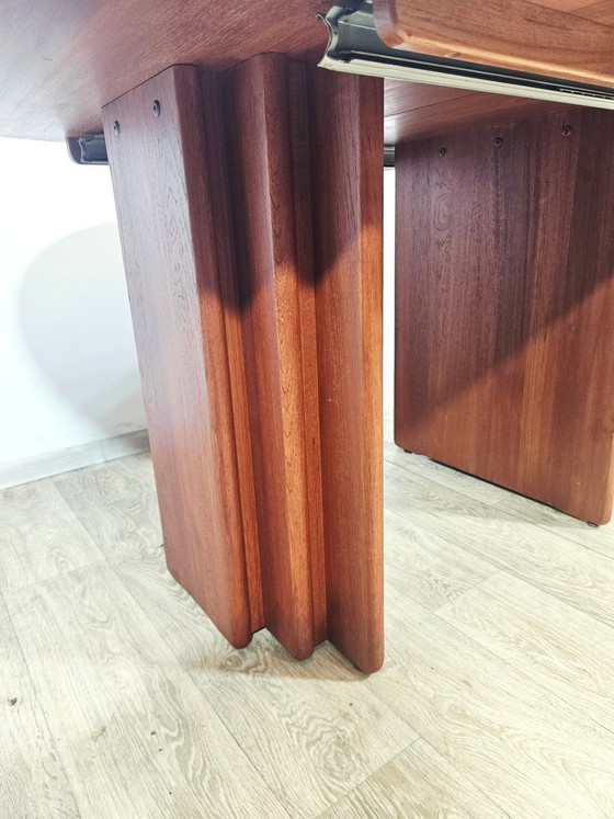 Mid-Century Uitschuifbare Tafel in Teak S. Burchardt-Nielsen, Denemarken, jaren 80 – Eettafels (photo 7 of 19)