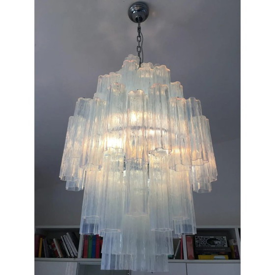 Image 1 of Coffres en verre de Murano Opalino, lustre design