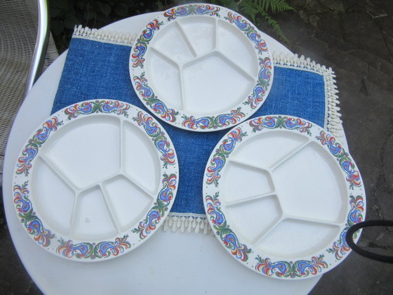 Image 1 of 3 Piatti Fonduta Villeroy & Boch, Lussemburgo, Sept Fontaines, vintage, retrò