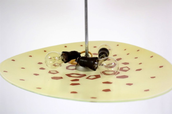 Image 1 of Large Vintage Czechoslovakian Opaline Glass Pendant Lights, 1970s, Set of 2