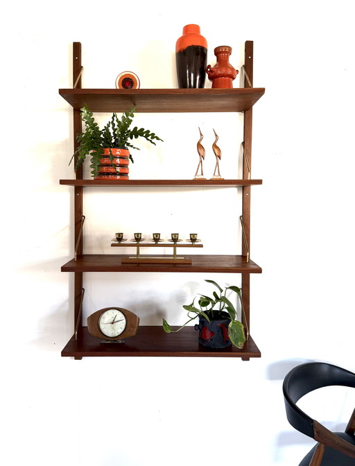 Sistema a parete vintage in teak, Poul Cadovius '60
