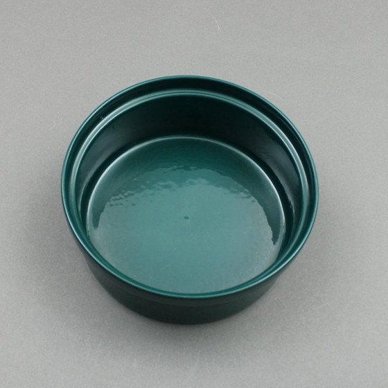 Image 1 of Kaj Franck (1911-1989) - Arabia - Finlandia - Modelo Kilta - Fuente baja verde con tapa - Década de 1960