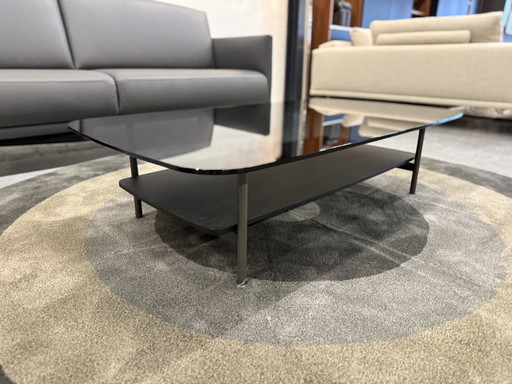 Rolf Benz 8870 Tavolino Parssol Glass rovere nero 120x70