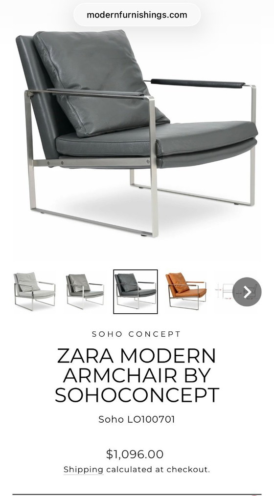 Image 1 of Soho Concept leather armchair