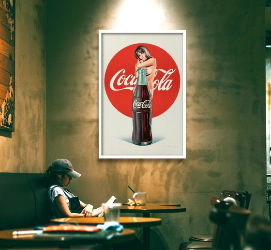 Image 1 of Affiche emblématique Pop Art de Mel Ramos - Lola Cola - format A0 (84.1 x 118.9 cm)