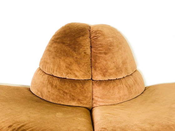 Image 1 of Canapé Modulable Vintage en Velours, 1970s, Set de 5