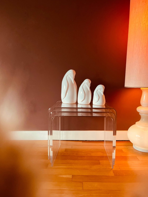 Image 1 of Set of Plexiglass Side Tables