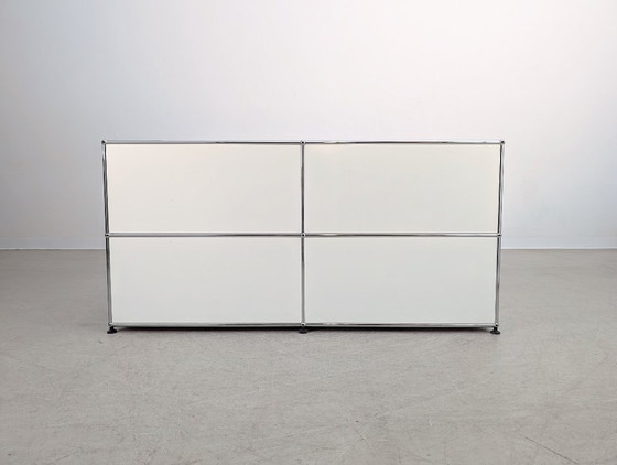 Image 1 of Original USM Haller Sideboard 2x2 pure white chest of drawers sideboard