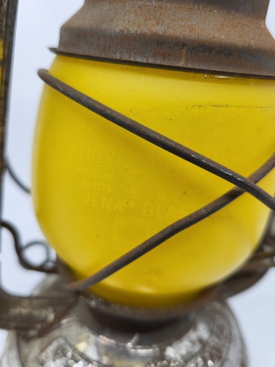 Image 1 of Feuer Hand Baby Special stormlamp, geel glas