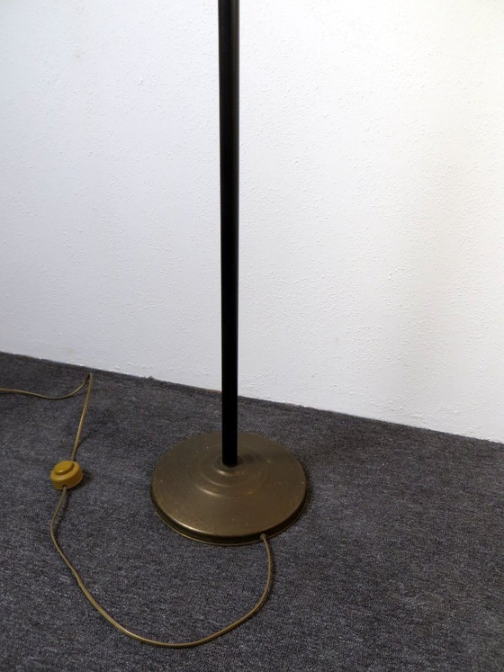 Lampadaire style Tiffany avec vitrail, Verre, Métal, Jaune (photo 5 sur 7)
