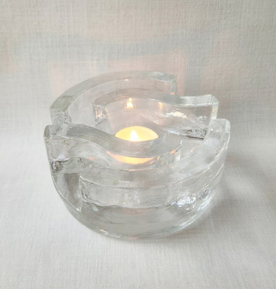 Image 1 of Chauffe-théière iconique La Vida – Verre cristal soufflé à la bouche, années 1970