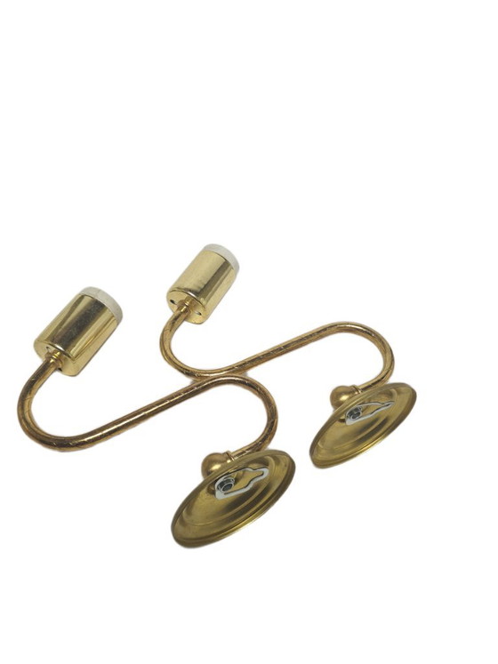 Art Deco Wall Lamp, Poland, 1950s, Set of 2 – Wall lights, Brass (photo 7 of 7)