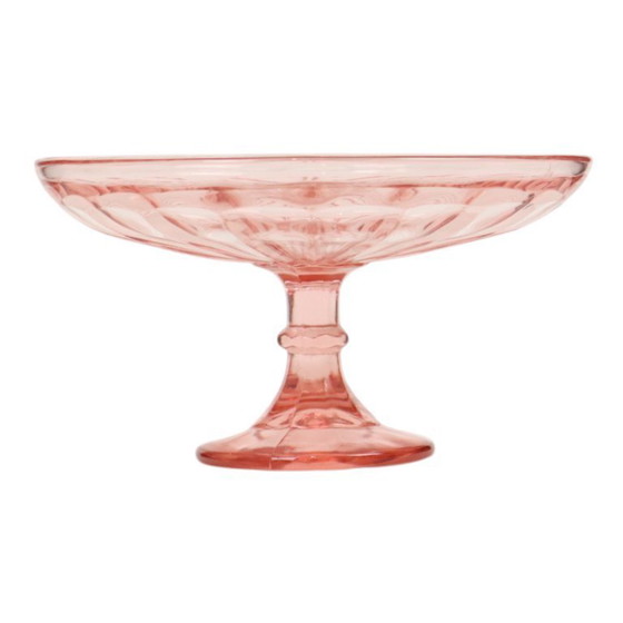Image 1 of Art Deco Pink Fruit Bowl Rosaline