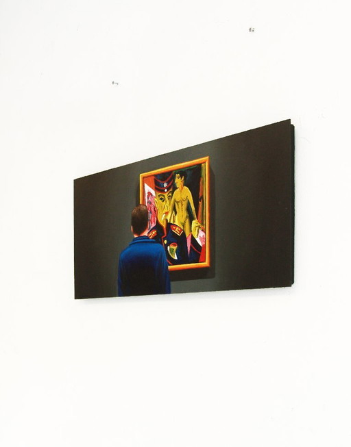 Autoportrait en soldat - Autoportrait avec autoportrait d'Ernst Ludwig Kirchner