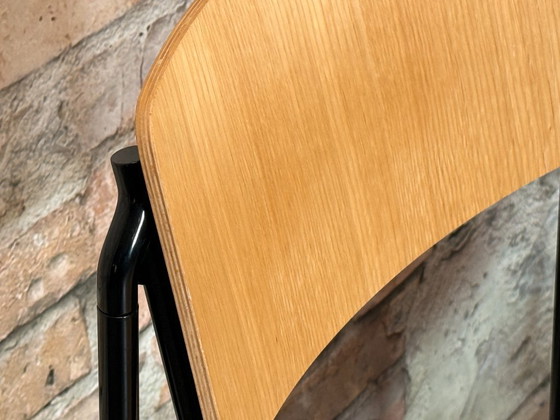HAY Petit Standard Set van 6 - Hout/Zwart | Daniel Rybakken, Eetkamerstoelen, Metaal, Beige (foto 10 van 15)
