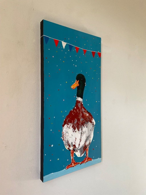 Painting of a runner duck
