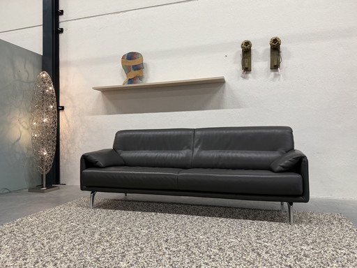 Leolux Bora Balanza Sofa 3.5 Seater Raffino Gray Leather