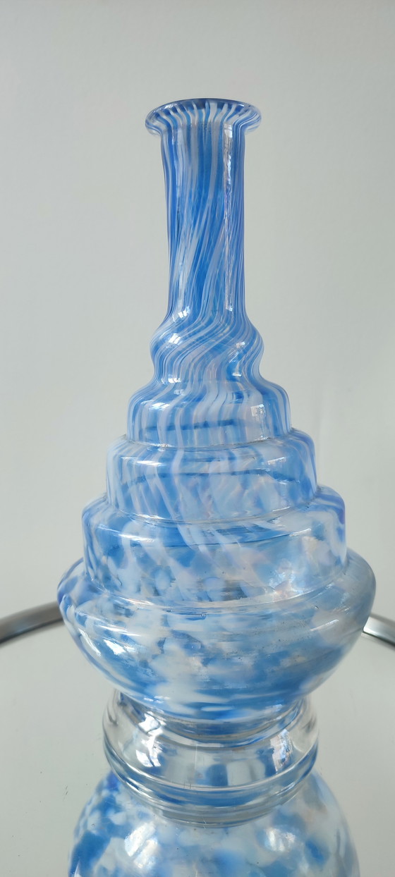 Image 1 of Geblazen glazen fles, glasfabriek Clichy, 20e eeuw