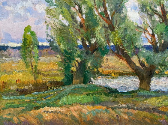 Image 1 of Original Vintage Oil Painting Natural Landscape