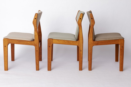 Image 1 of Vintage Set of 6 Danish Teak Dining Chairs – Erik Buch for Uldum | 1960s Mid-Century Modern Design