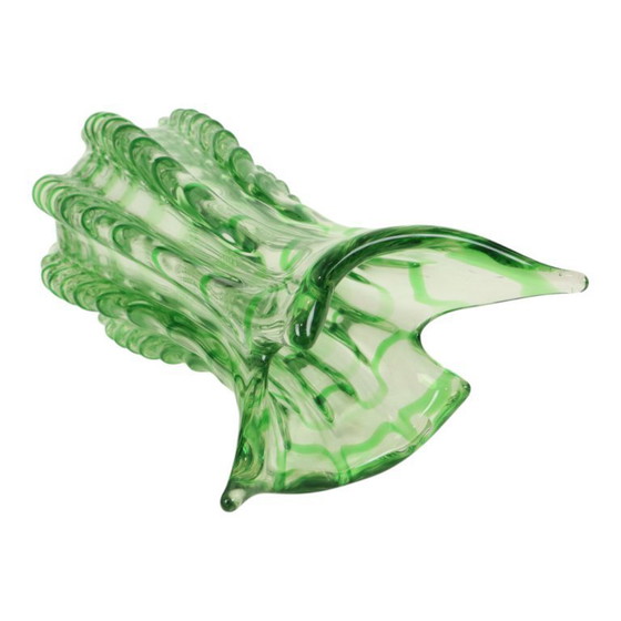Image 1 of Large Green Glass Vase Murano