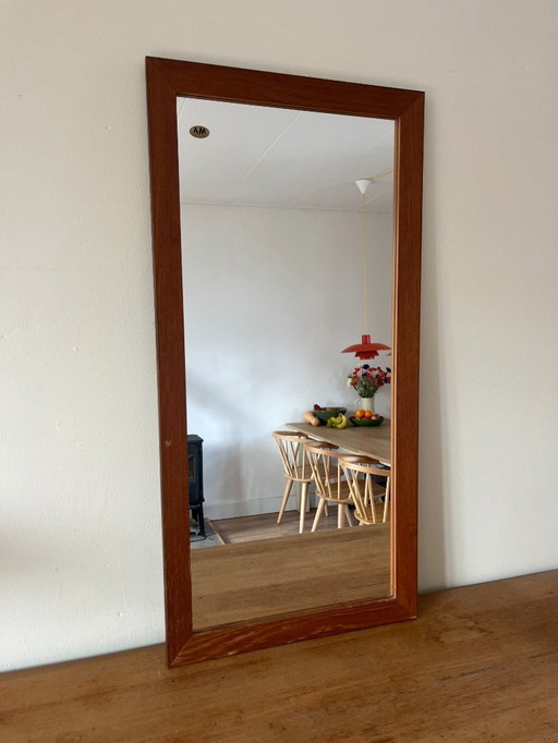 Vintage Danish teak mirror - midcentury mirror