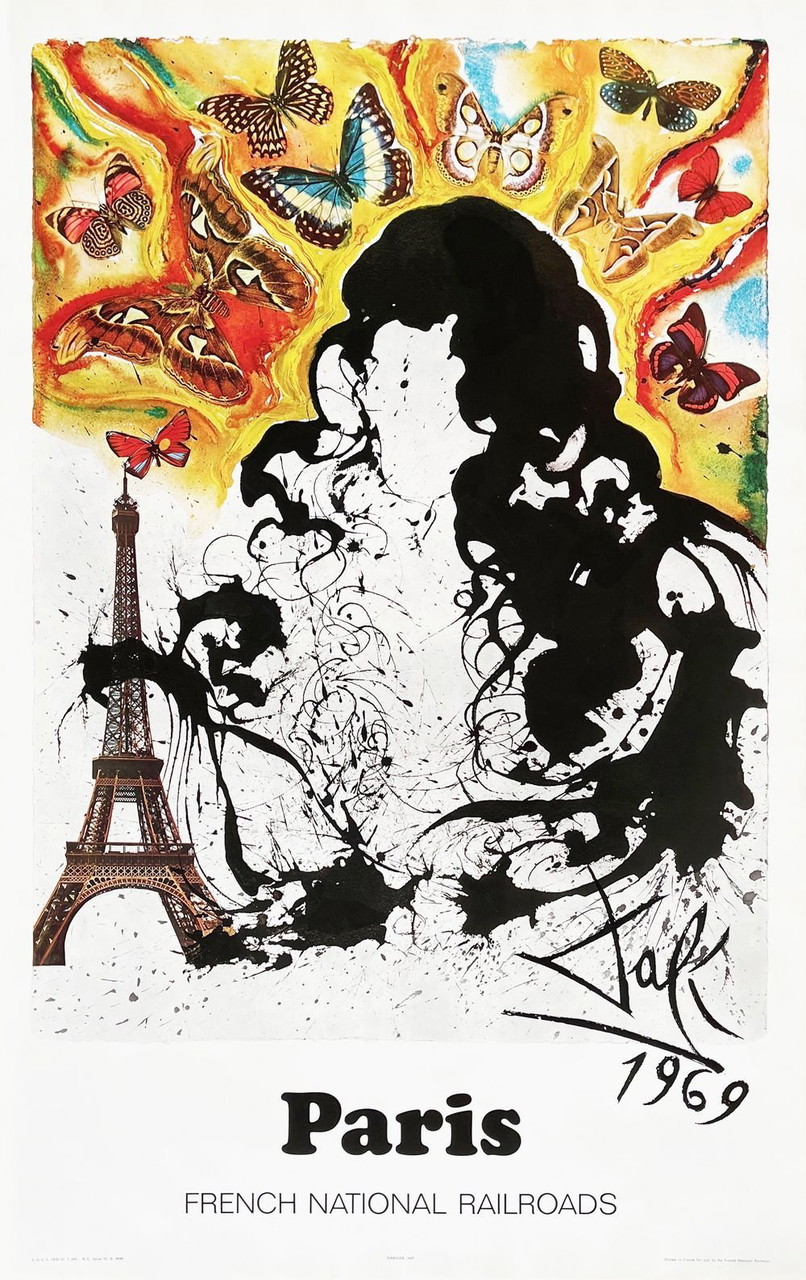 Salvador DALI poster SNCF - French National Railroads - Paris (large) 1970