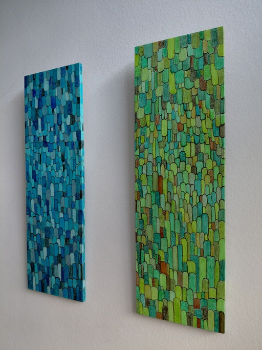"BLUE DEL FIUME E BLUES DELLA FORESTA" – kunst, Wood (photo 2 of 7)