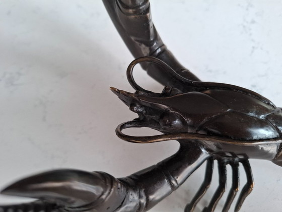 Image 1 of Sooka Bronze-Skulptur Hummer - 19*11cm - dunkle Bronze Beeindruckender großer Hummer aus Bronze, Sonderanfertigung, schwarz