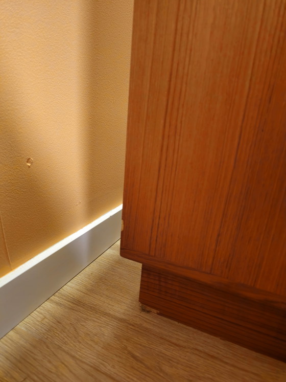 Image 1 of Silkeborg Danish Sliding Door Wardrobe Cabinet Small Cabinet Vintage