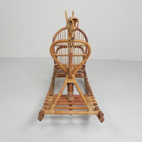 Image 1 of Cheval à bascule en bambou, 1960