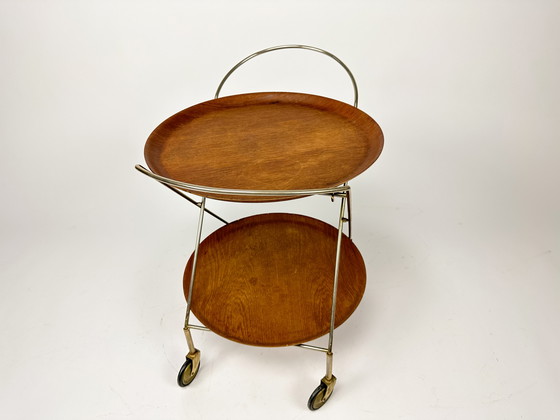 Image 1 of Mid Century 1950S Zwei Tablett Servieren / Butlers / Cocktail Trolley von Ary Schweden