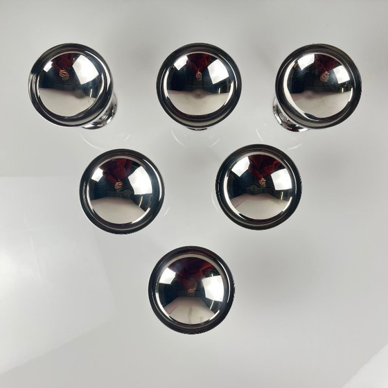 Image 1 of Set of 6 stainless steel ice cream cups, modern design