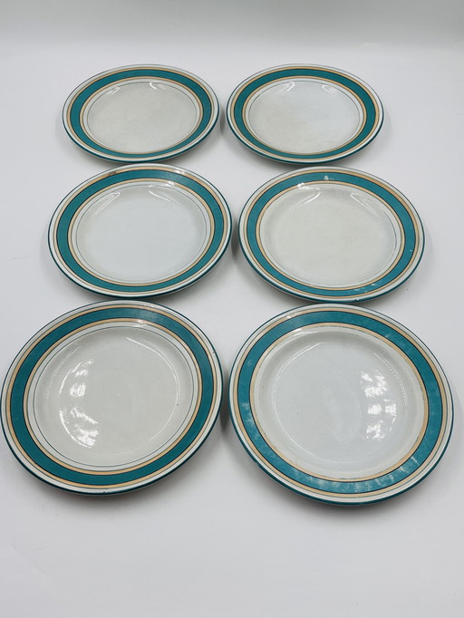 Set of 6 Keramis dessert plates