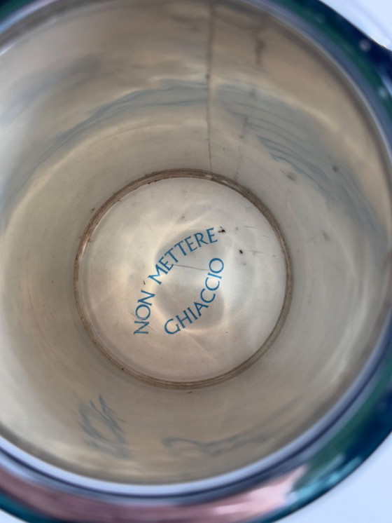 Image 1 of Vintage Italian bottle cooler, champagne cooler, lemon Dolce Vita 80s lime