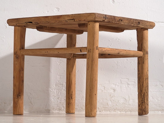 Antiker Massivholz-Couchtisch (ca. 1870), Couchtische, Braun, Rustic (Foto 11 von 18)