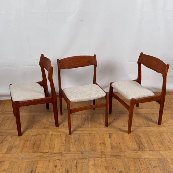 Image 1 of Ensemble de 6 chaises de salle à manger danoises en teck Erik Buch pour O.D. Møbler, années 1960 - Mid-Century Modern