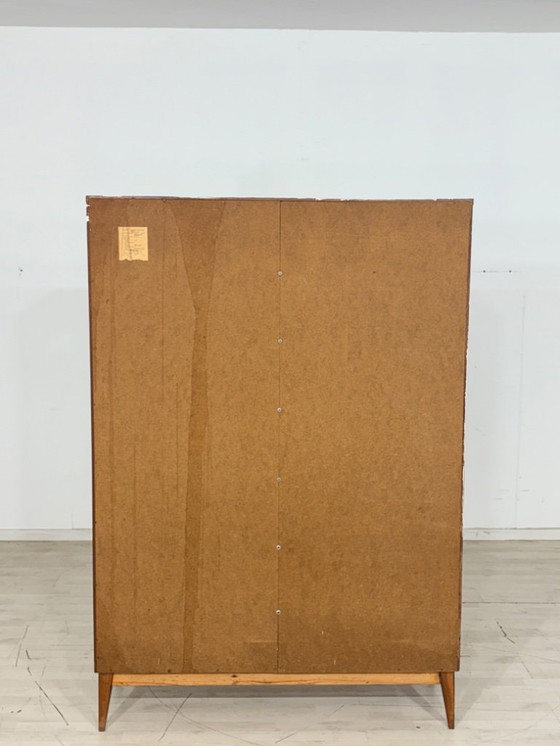 Image 1 of Mid-century linen cupboard, hallway cupboard, wardrobe, wooden cupboard, vintage